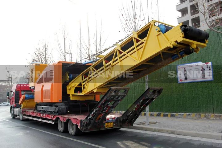 顛覆傳統(tǒng)裝車方式，山美履帶式取料機助您實現(xiàn)降本增效、節(jié)能減排！